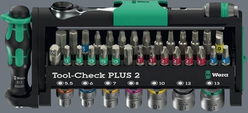Wera Werkzeuge GmbH Bit-/Steckschlüsselset Tool Check Plus 2 39-tlg.WERA 05049056001-1