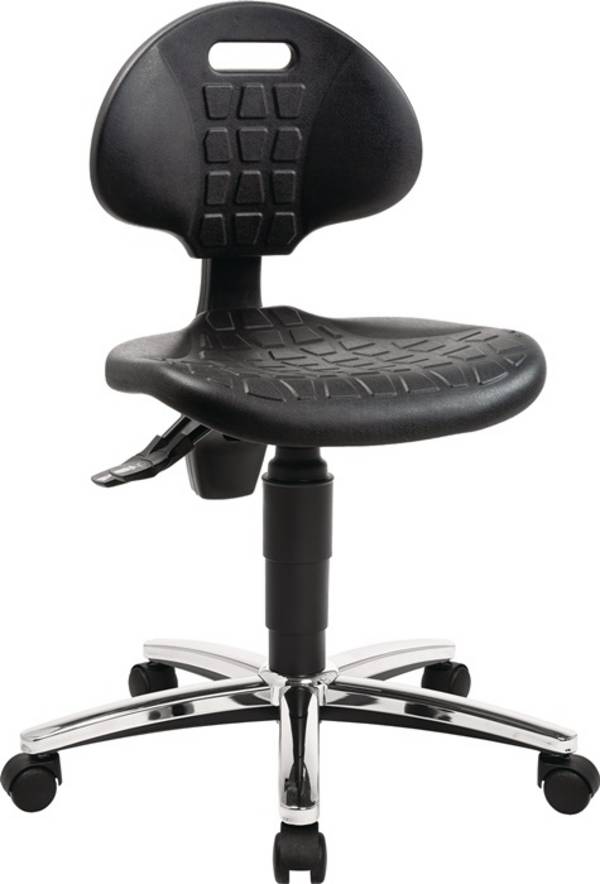 Arbeitsdrehstuhl TEC 25 5-Fuß STA verchr.schwarz 410-540mm TOPSTAR