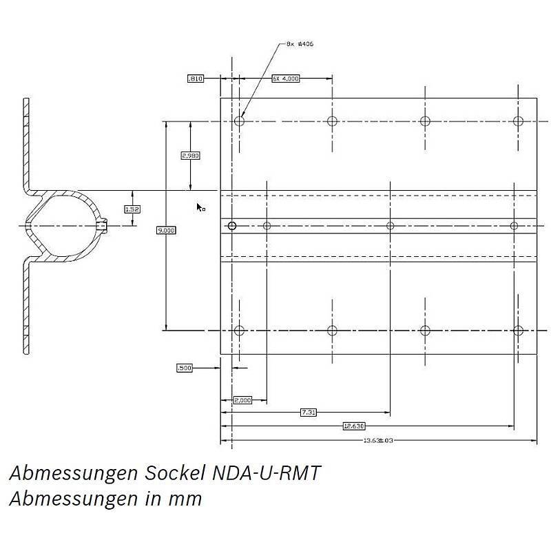 Bosch NDA-U-RMT Halterung, Brüstungsmontage Halterung, Zubehörartikel | Montageart: Brüstung | Anwendung-2
