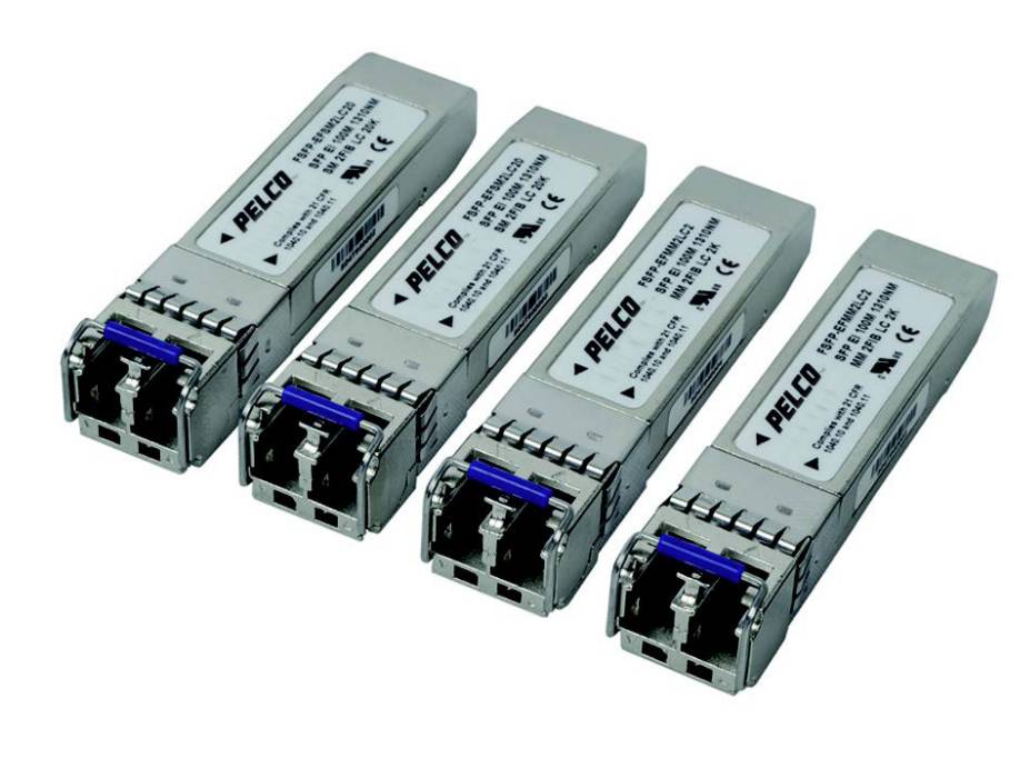 Pelco FSFP-AGSM1SC60 1000fx, 1310nm, 60km, SC, 1 Fiber, Pair with SFP-22B, MSA Compliant-0