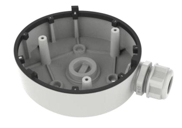 Hikvision DS-1280ZJ-TR12 Wandhalterung, geeignet für Überwachungskameras, Aluminiumlegierung, weiß, robustes und-0