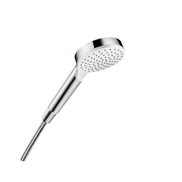 Hansgrohe Crometta Handbrause 100mm, 7,6l/min, 1jet EcoSmart, Weiß/Chrom-3