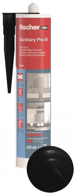 Fischer Sanitärsilicon DSSA 310 ml schwarz - 053120-0