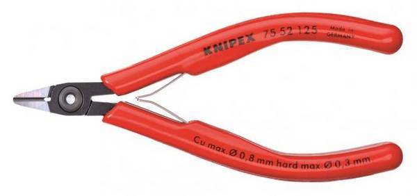Knipex 75 52 125 Elektronik 7552125 Seiten-schneider schmal 125mm m.Facette