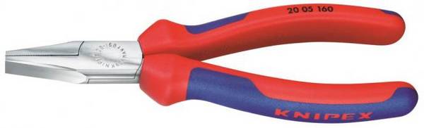 Knipex 20 05 140 Flachzange 2005140 140mm verchromt 2-Komp. Griffhülle