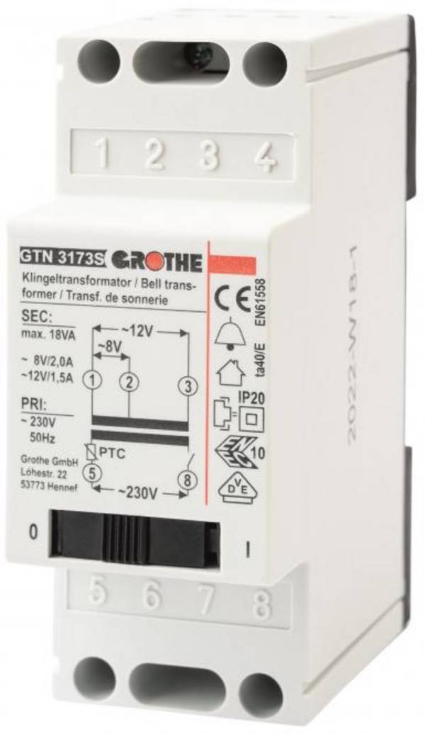 GRO Trafo 4/8/12V 14083 ** GT 3173 S 2/2/1,5A REG