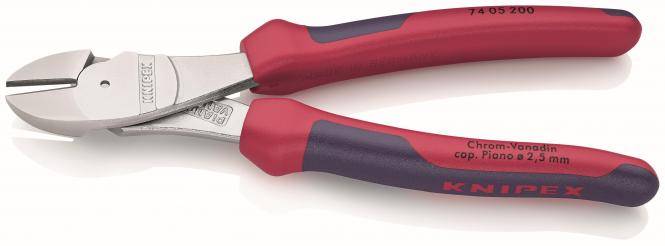 Knipex 74 05 200SB Kraft- 7405200SB Seitenschneider 200mm verchromt 2-Komp.-0