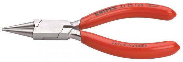 Knipex 37 43 125 Greifzange rund 3743125 125mm f.Feinmechanik verchromt Kunst.