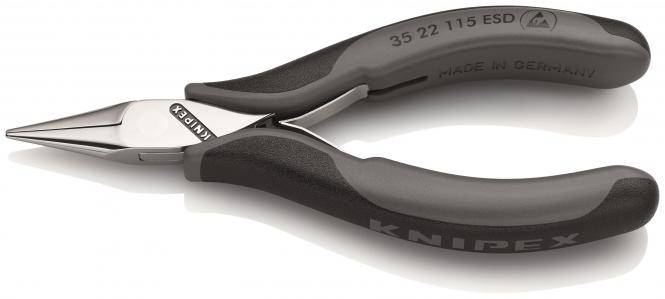 Knipex Elektronik Greifzange flach-rund 3522115ESDSB-0