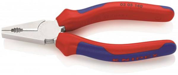 Knipex 03 05 140 Kombizange 140mm 305140 verchromt 2-Komp. Griffhülle