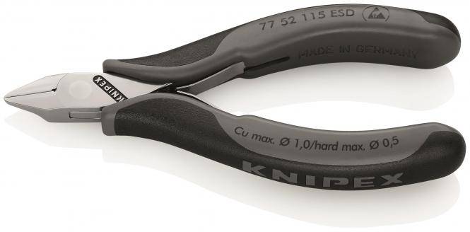 Knipex 77 52 115 ESD 7752115ESD Elektronik Seiten-schneider spitz flach-0