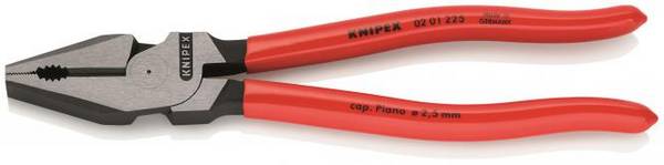 Knipex 02 01 225 Kraft-Kombizange 201225 225mm poliert Kunststoff überzogen