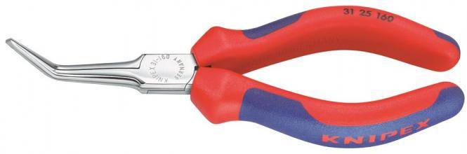 Knipex 31 25 160 Greifzange 3125160 gewinkelt (Nadelzange) 160mm verchr. 2--0