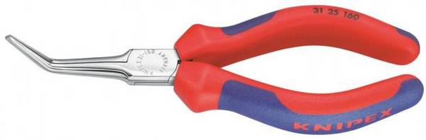 Knipex 31 25 160 Greifzange 3125160 gewinkelt (Nadelzange) 160mm verchr. 2-