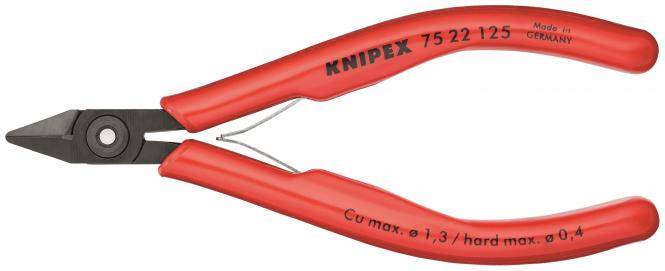 Knipex 75 22 125 Elektronik 7522125 Seiten-schneider 125mm kl.Facette-0