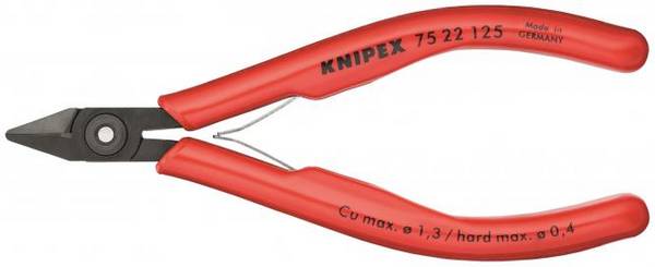 Knipex 75 22 125 Elektronik 7522125 Seiten-schneider 125mm kl.Facette