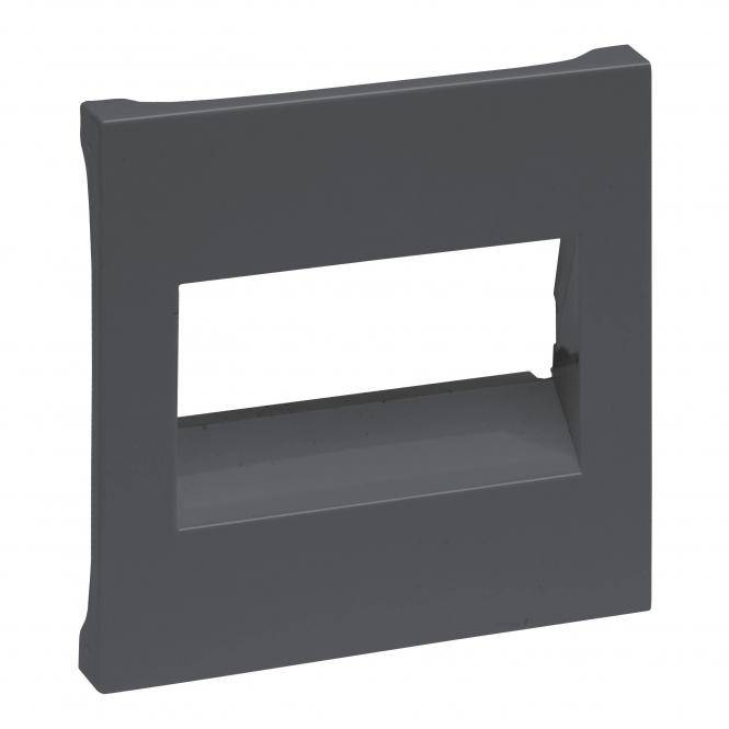 Legrand 765454 SEANO Abdeckung RJ45 f.1- u.2-fach Datendosen Anthrazit lackiert-0