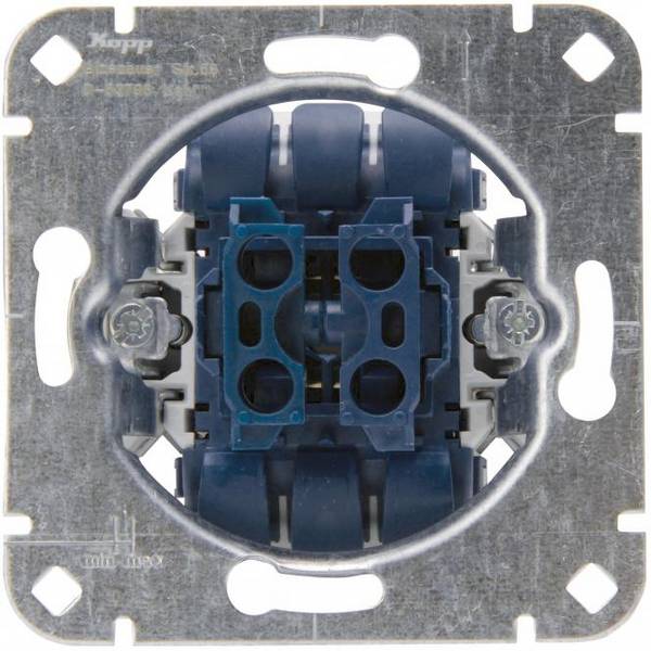 KOPP 507300001 - Unterputz Wechsel/Wechselschalter-Sockel (ohne Abdeckung | 250V | 10AX | 10A | IP20) - aluminium