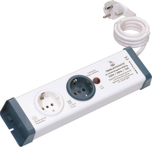 interBär 924.164 Steckdosenleiste ohne Schalter Aluminium, Schwarz GB-Stecker 1 St.