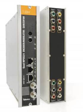 Televes T-0X-QUAD-Modulator UAV-QAC-4 4xAV in QAM oder COFDM 563822