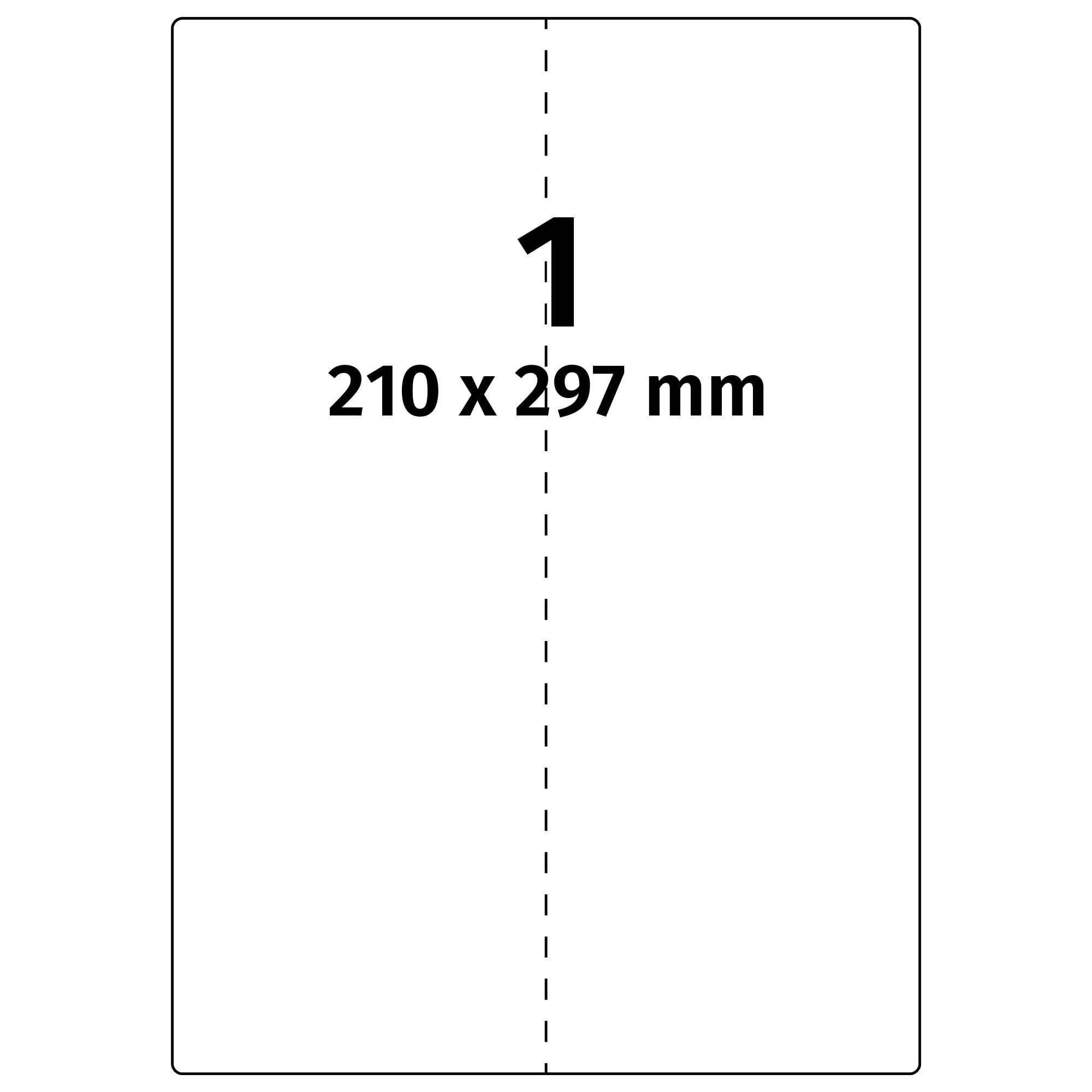 Labelident Papier Etiketten weiß, 210 x 297 mm, 500 Stück, 500 Blatt-0