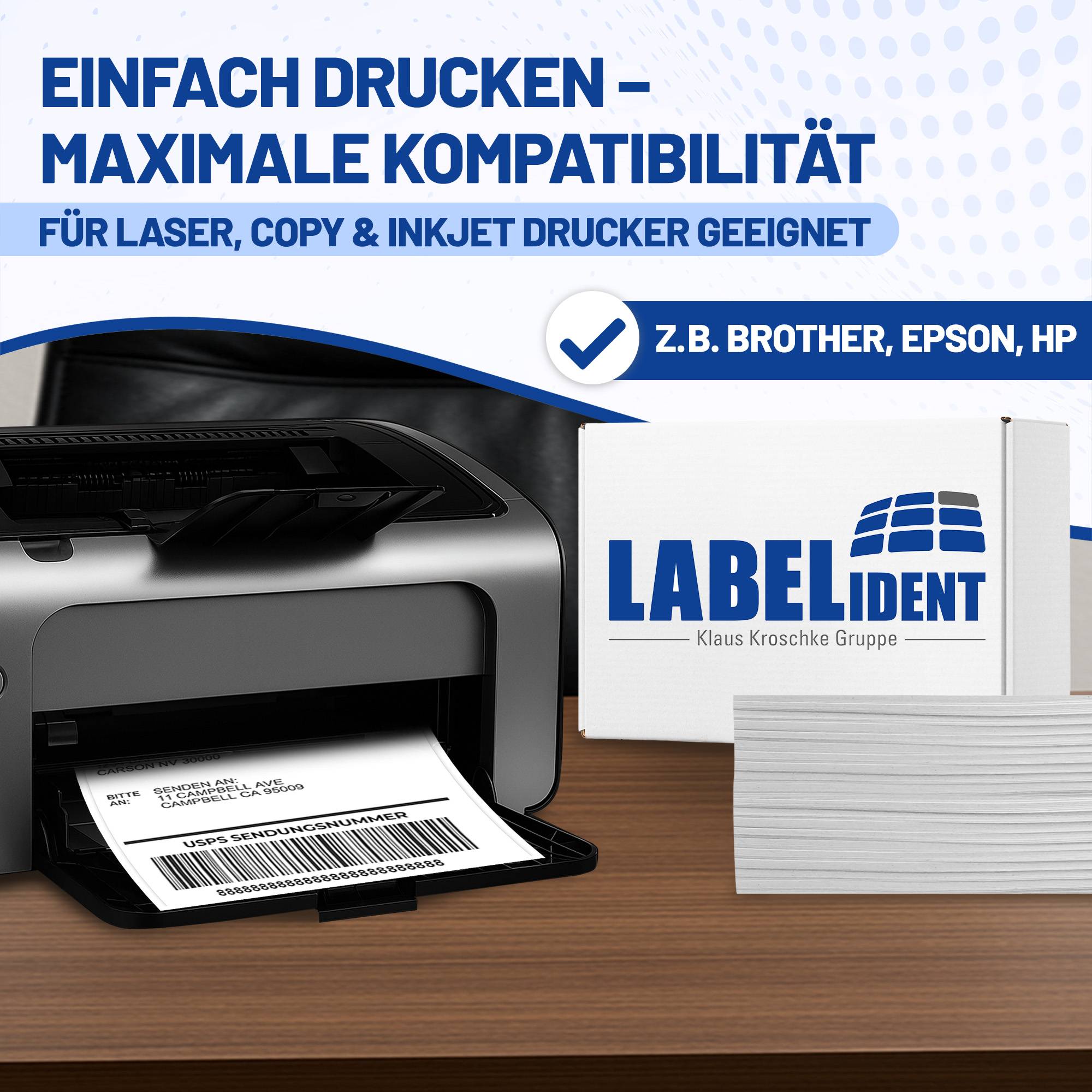 Labelident Papier Etiketten weiß, 210 x 297 mm, 500 Stück, 500 Blatt-3