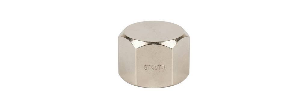 STASTO TH65-34-N-YA, Steckadapter Serie TH65, Messing vernickelt, Gewinde 3/4"-0