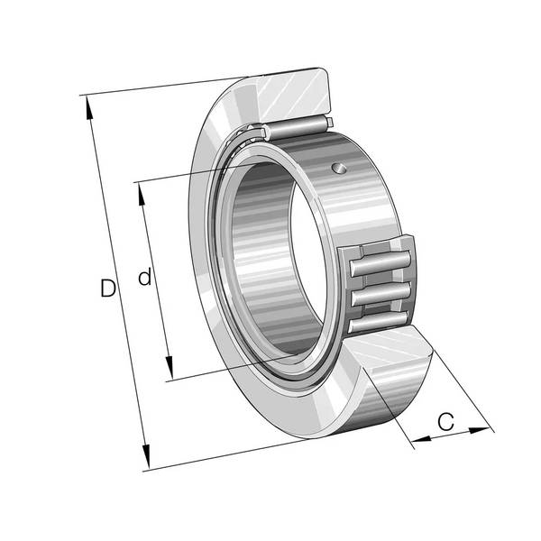INA 541190000, Stützrolle ohne Axialführung und Innenring