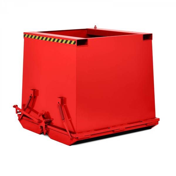 RR Industrietechnik Schwerlast- Klappbodenbehälter Typ RKC-100 1000dm³ RAL 3000 Feuerrot