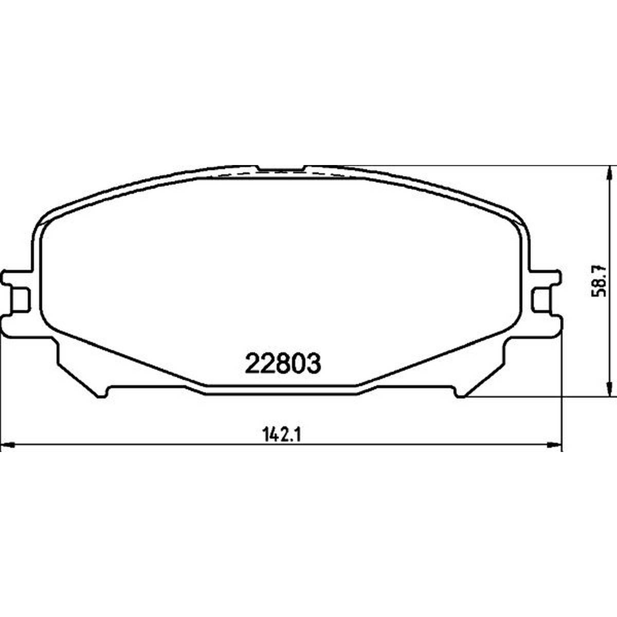 Bremsbelagsatz mit Verschleißwarnkontakt 18,5 mm HELLA für u.a. RENAULT GRAND-2