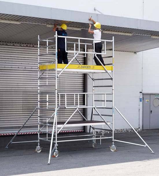 Zarges Fahrgerüst MultiTower S-PLUS 2T doppelte Plattformbreite 1,80m Plattformlänge 4,45m AH-1