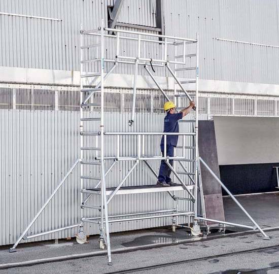 Zarges Fahrgerüst MultiTower S-PLUS 2T doppelte Plattformbreite 1,80m Plattformlänge 4,45m AH-2