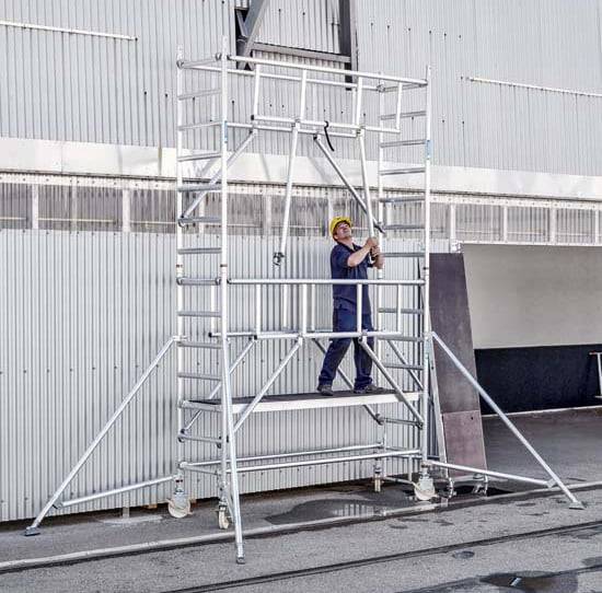 Zarges Fahrgerüst MultiTower S-PLUS 2T doppelte Plattformbreite 1,80m Plattformlänge 4,45m AH-3