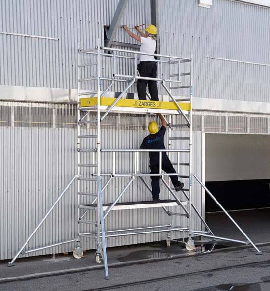 Zarges Fahrgerüst MultiTower S-PLUS 2T doppelte Plattformbreite 1,80m Plattformlänge 4,45m AH-4