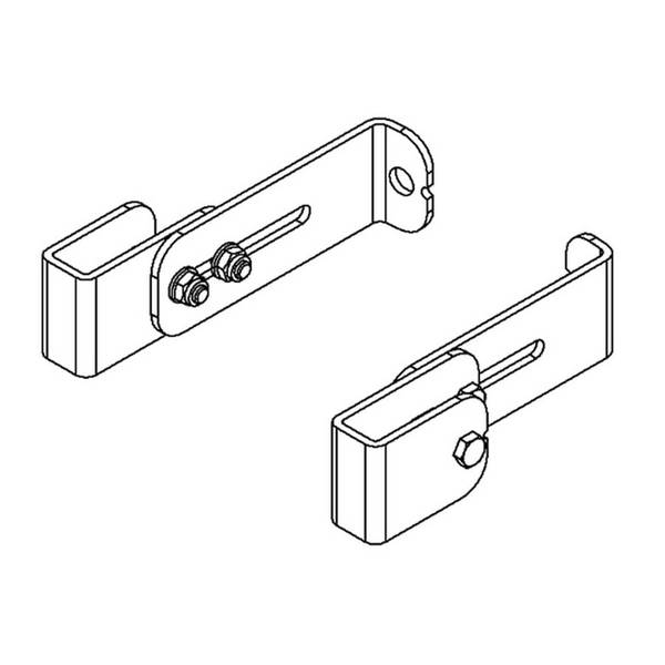Hailo Wandhalter für Rundschacht und gerade Wand für Leitertyp 9635/9636, 430-510mm Wandabstand
