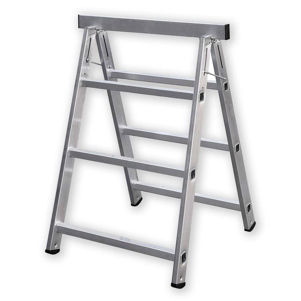 Iller Aluminium Arbeitsbock, klappbar 0,80x0,70m 2 Sprossen-0