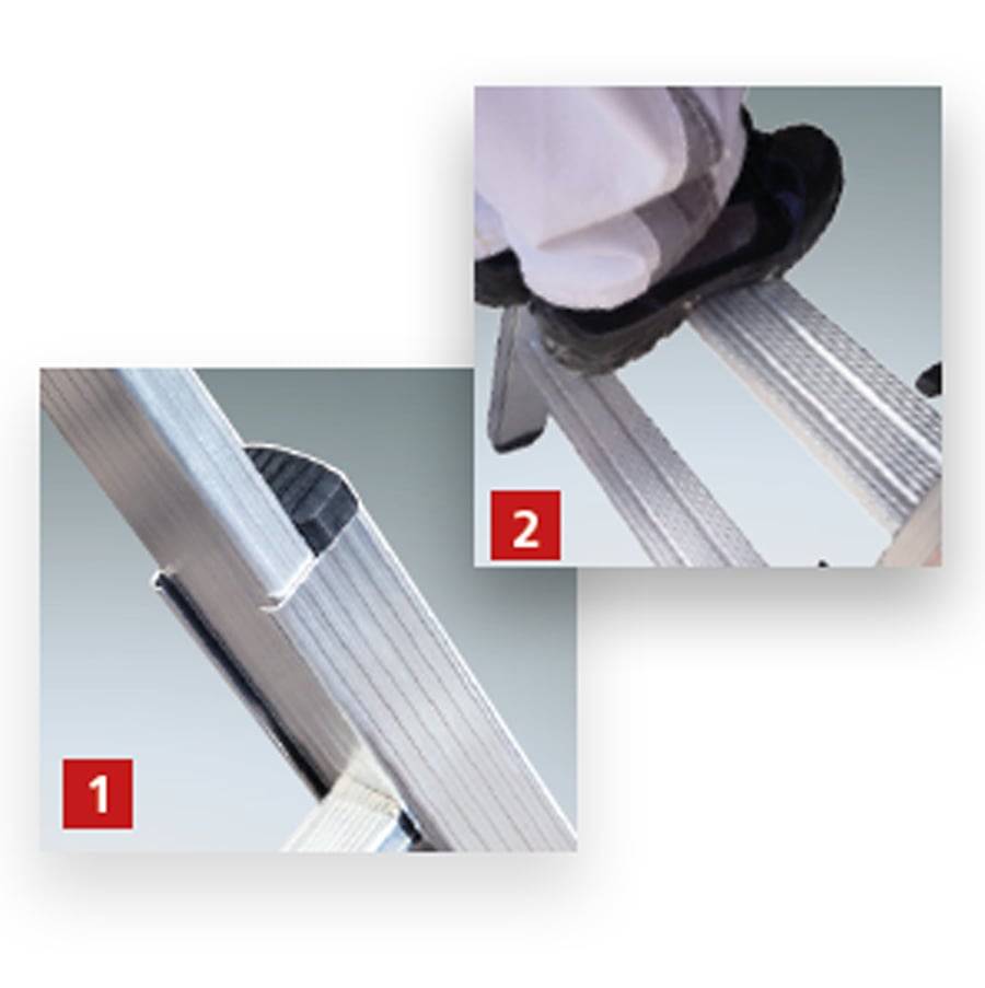 Euroline Premium 30578 Stufentreppenstehleiter 2x8 Stufen-1