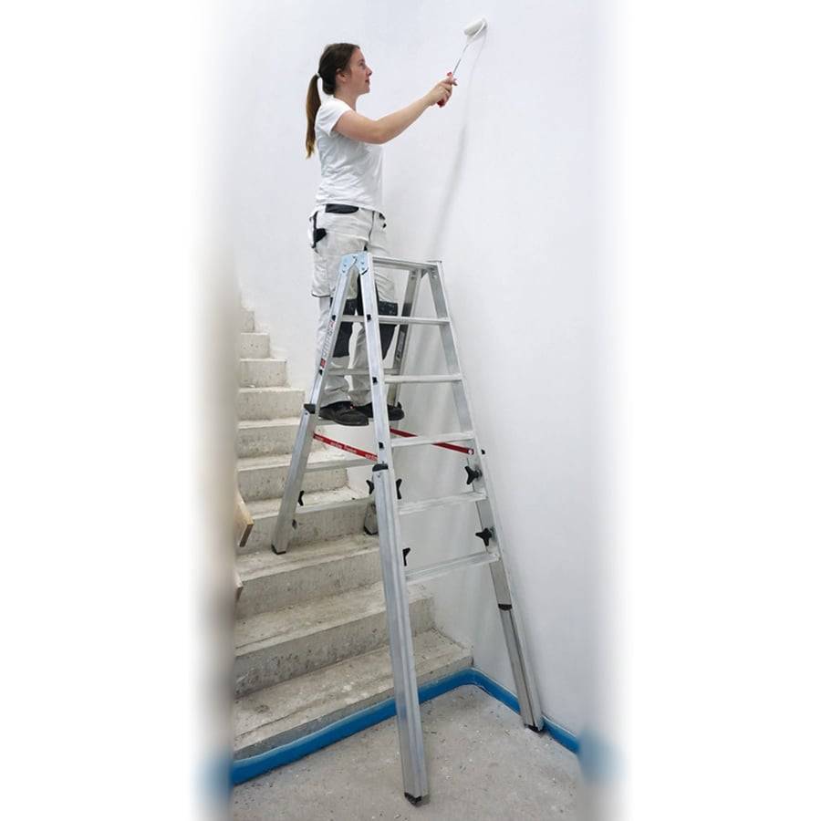 Euroline Premium 30578 Stufentreppenstehleiter 2x8 Stufen-2