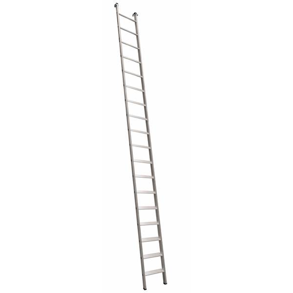Euroline Premium 30176 Alu Stufenanlegeleiter mit Vario Einhängehaken Ø 60mm 18 Stufen
