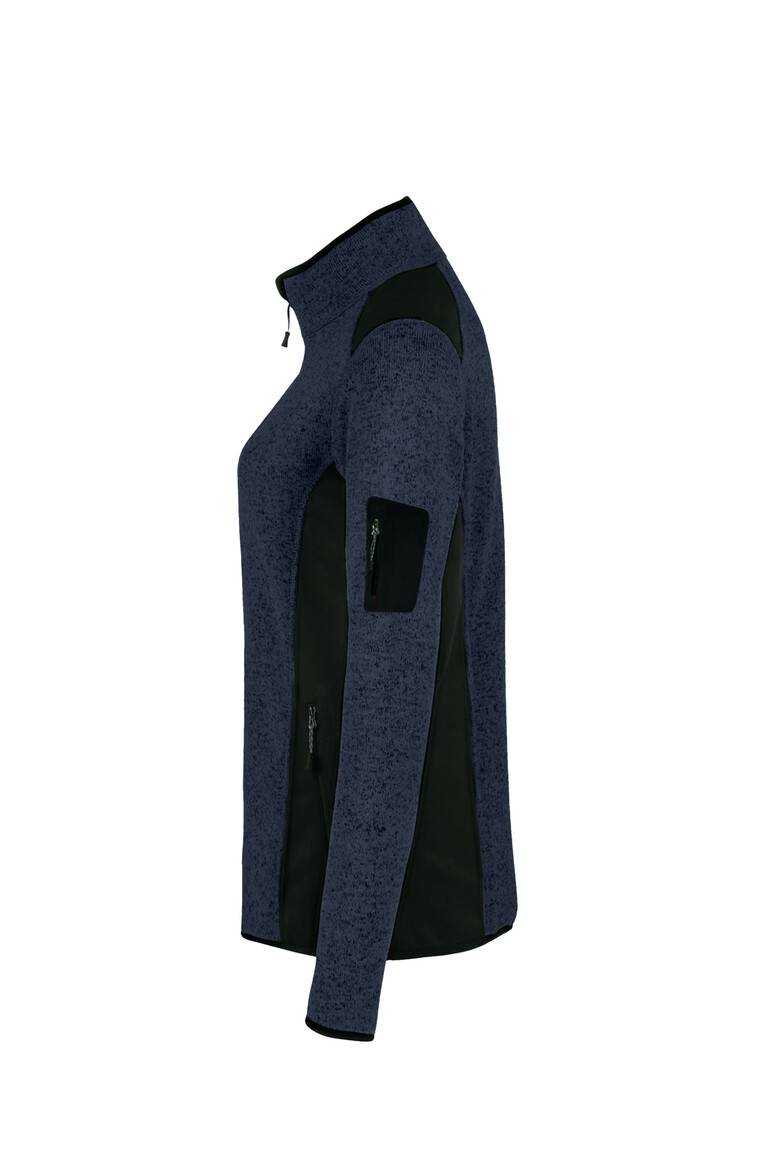 HAKRO Damen Strickfleecejacke marine meliert, L-2