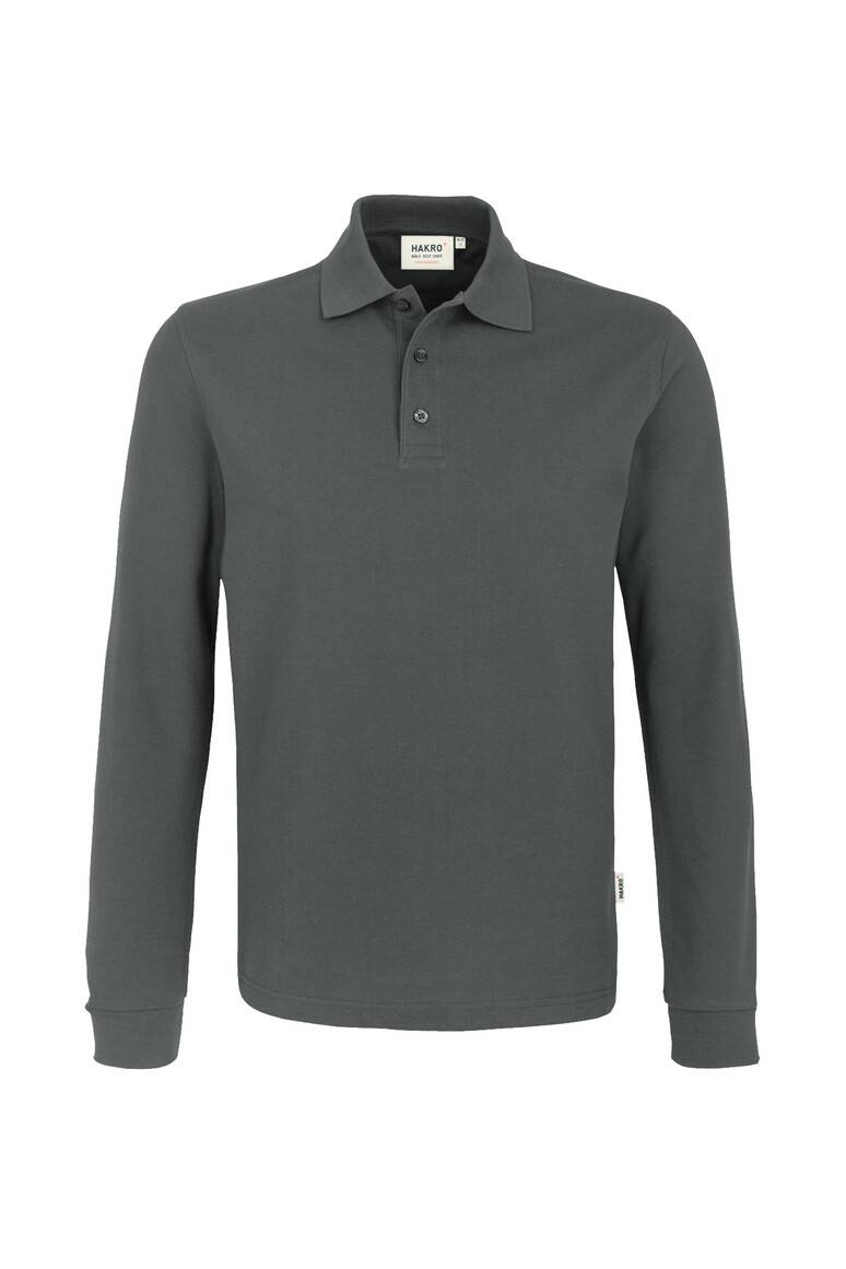 HAKRO Longsleeve-Poloshirt MIKRALINAR® anthrazit, 5XL-1