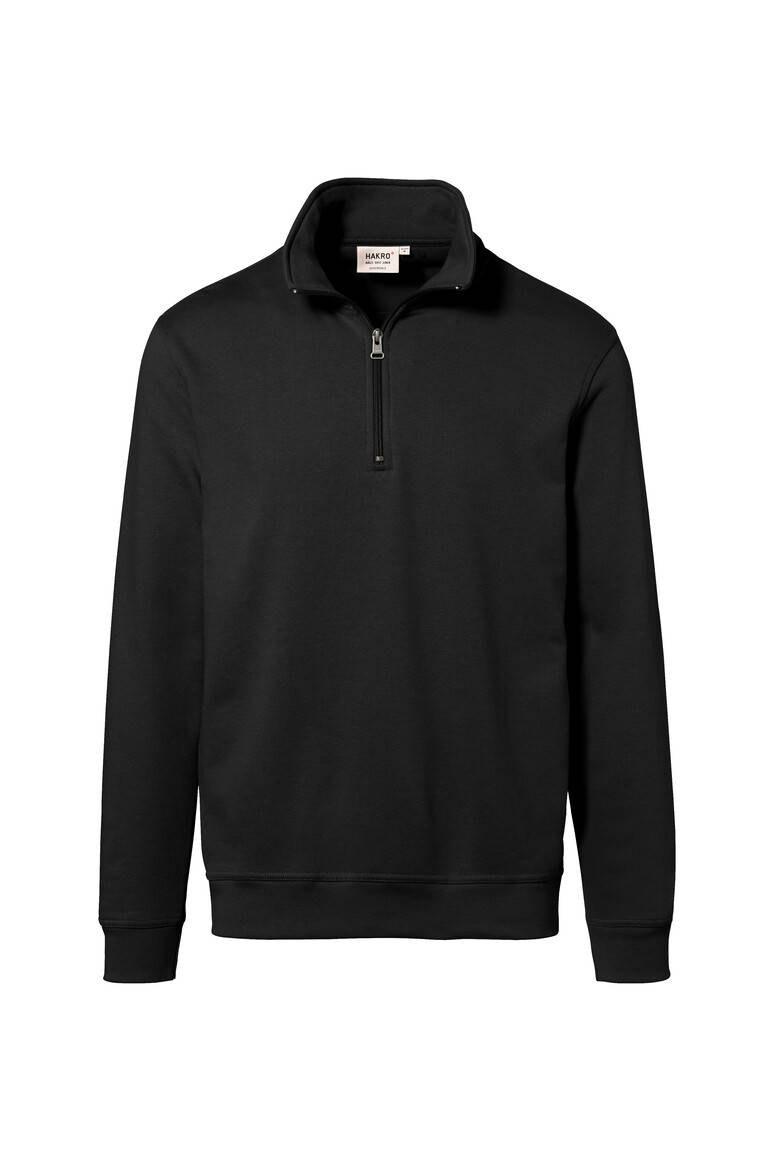 HAKRO Zip-Sweatshirt Premium schwarz, S-1