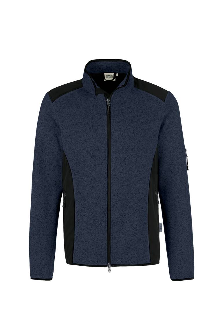 HAKRO Strickfleecejacke marine meliert, XL-1