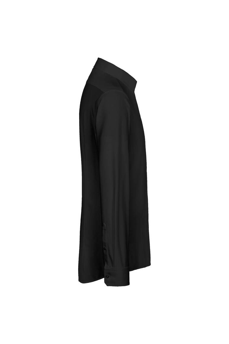 HAKRO Hemd Natural Stretch Regular schwarz, L-3