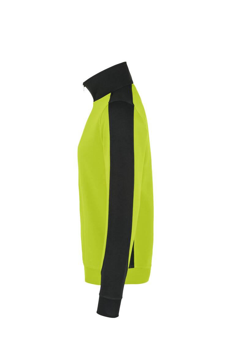 HAKRO Zip-Sweatshirt Contrast MIKRALINAR® kiwi/anthrazit, L-2