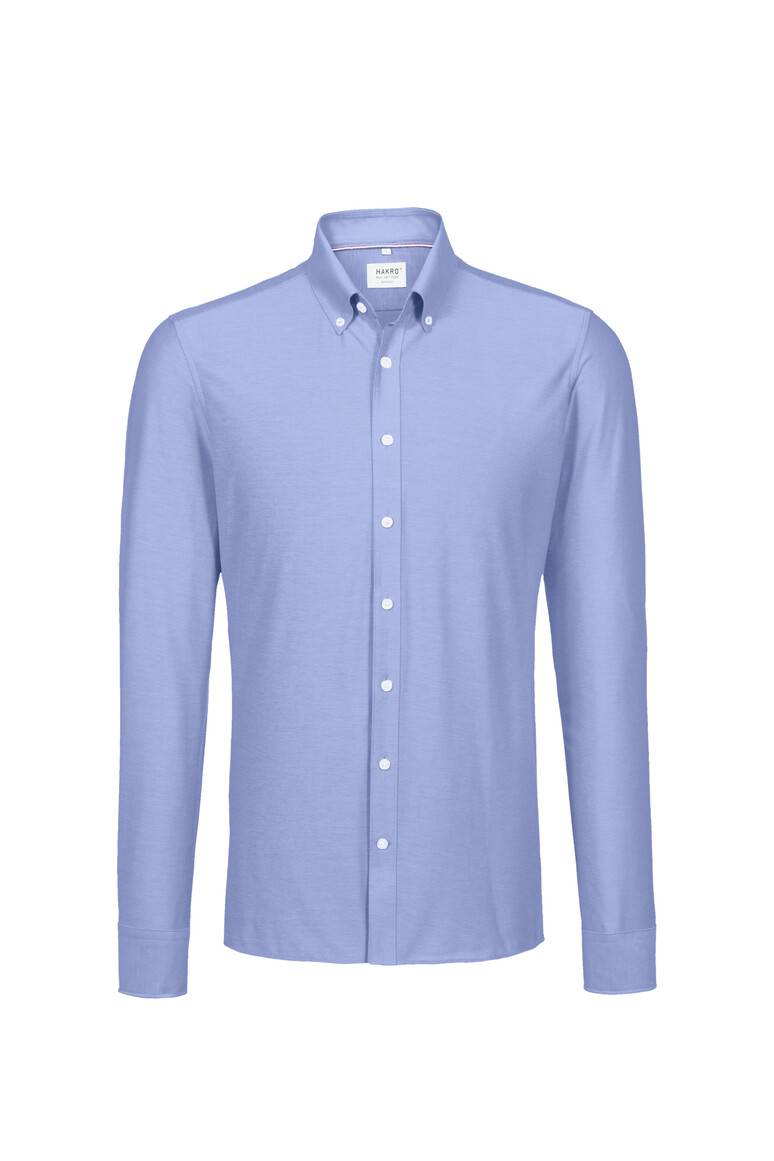 HAKRO Hemd Natural Stretch Regular ozeanblau, XL-1