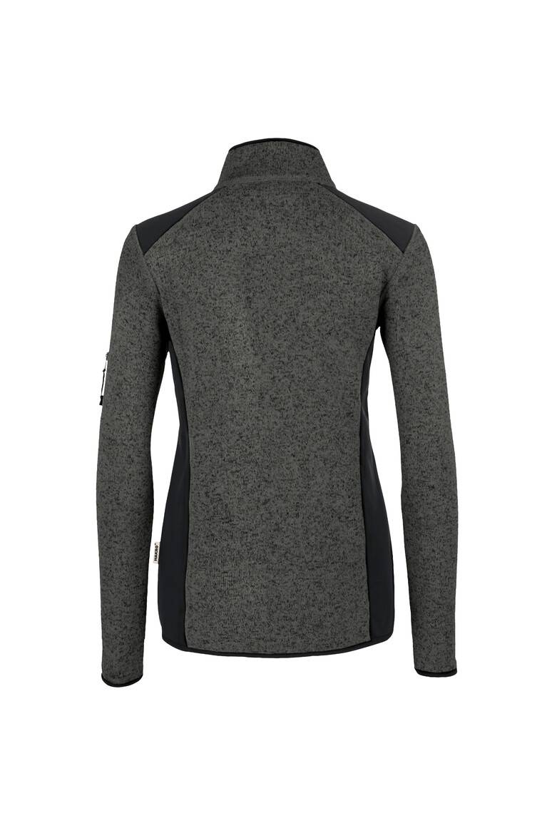 HAKRO Damen Strickfleecejacke anthrazit meliert, XL-3