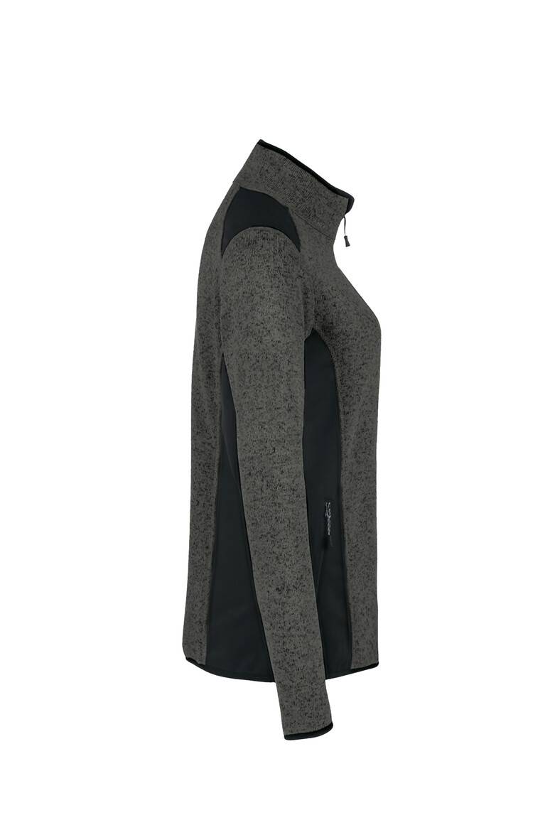 HAKRO Damen Strickfleecejacke anthrazit meliert, XL-4