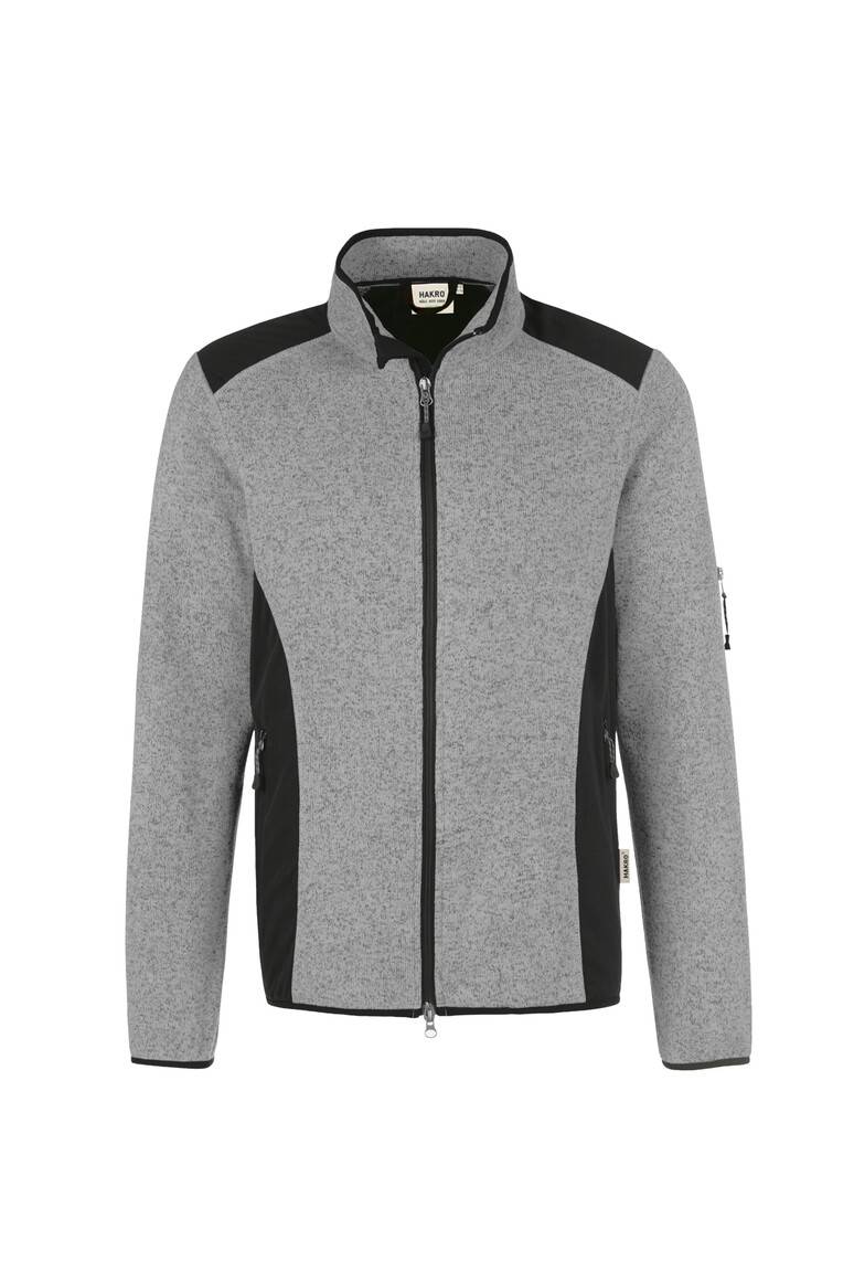 HAKRO Strickfleecejacke grau meliert, XL-1