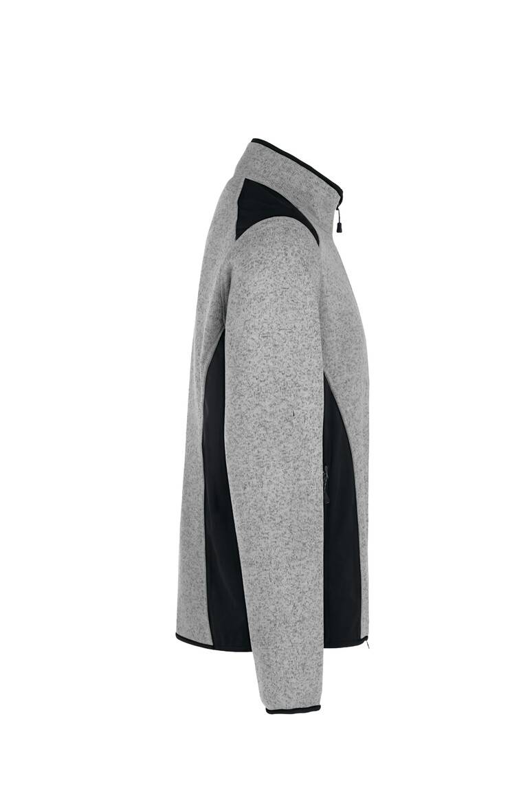 HAKRO Strickfleecejacke grau meliert, XL-4